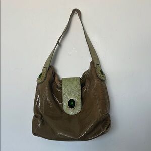 Vintage Chi Bag by Falchi Olive Green Tote Shoulder Bag